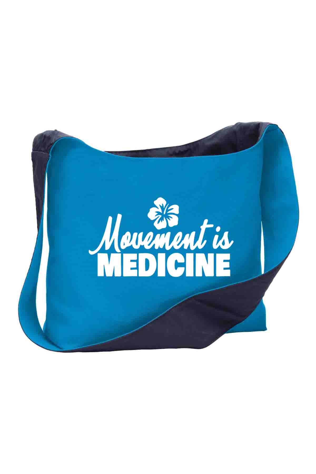 Movement is Medicine | Hibiscus | Canvas Sling Bag (11x13x4)