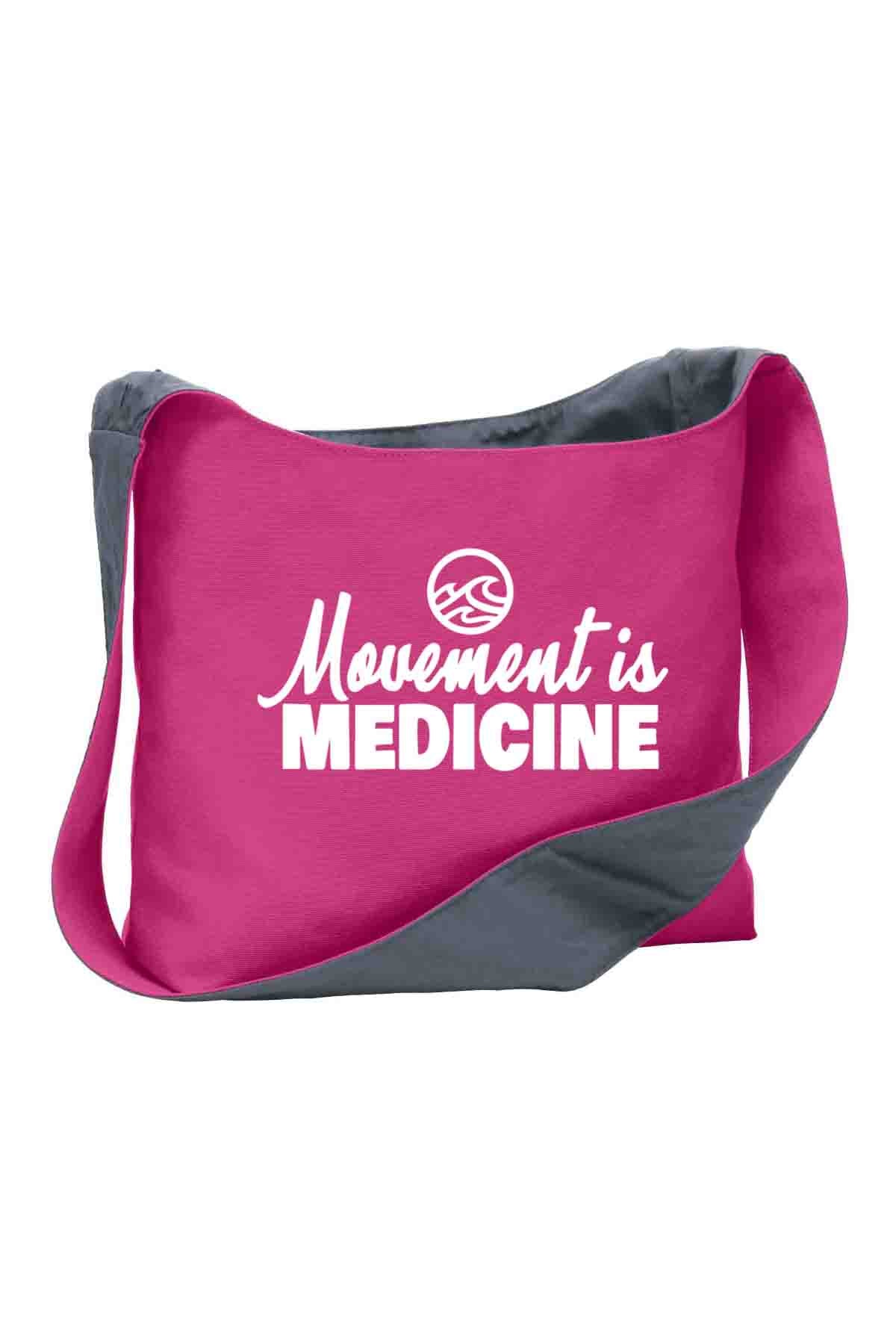 Movement is Medicine | Waves | Canvas Sling Bag (11x13x4)