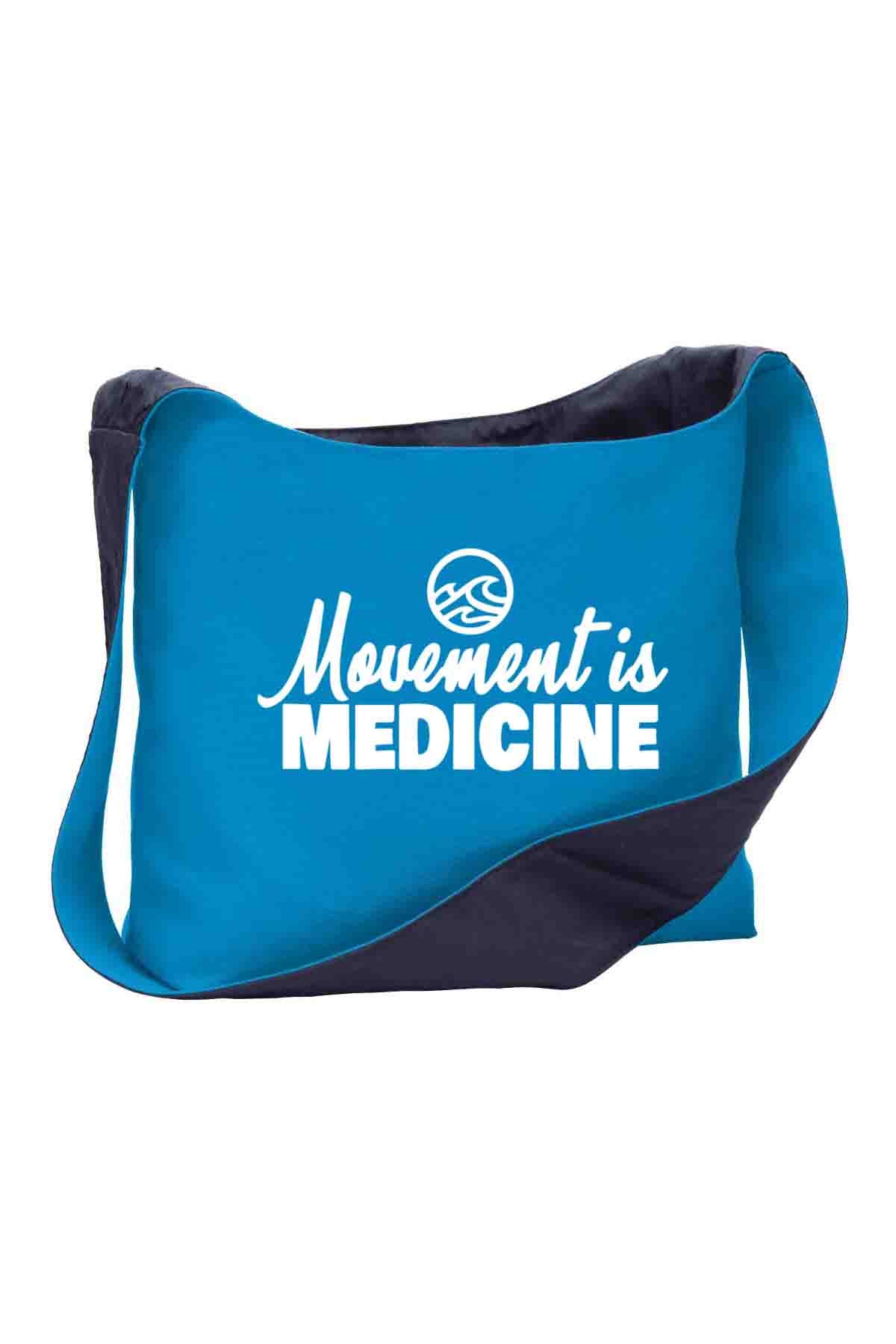 Movement is Medicine | Waves | Canvas Sling Bag (11x13x4)