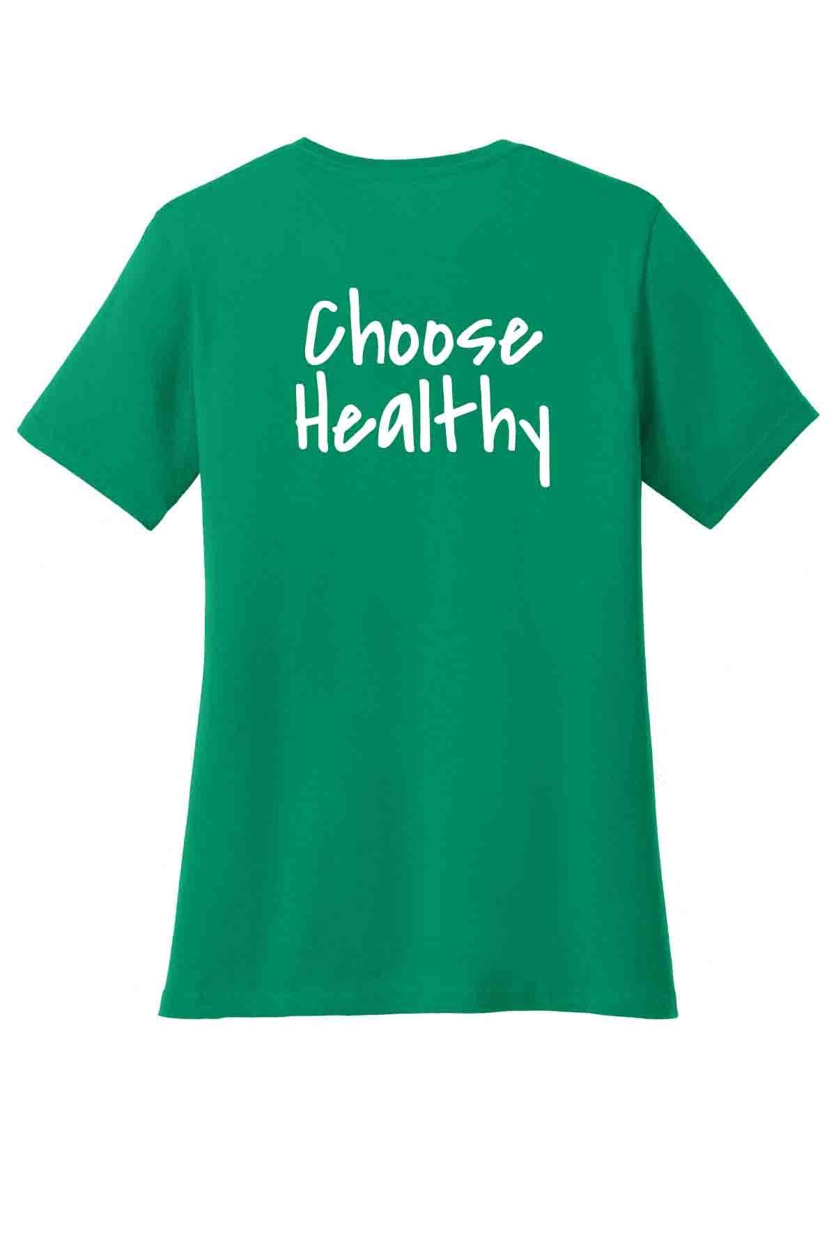 Gia Shaw - Choose Healthy - Ladies V-Neck T-Shirt