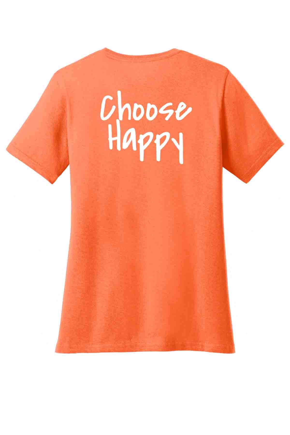 Gia Shaw - Choose Happy - Ladies V-Neck T-Shirt