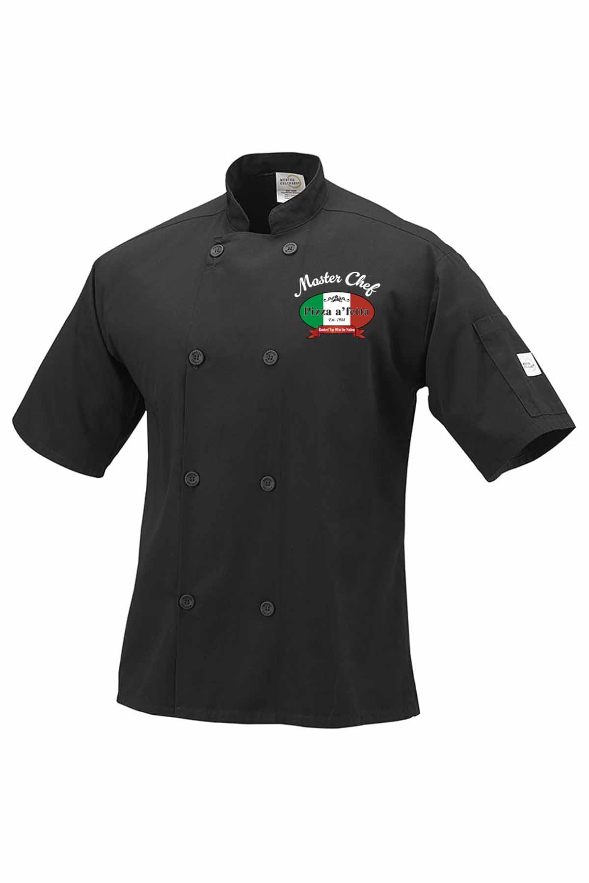 Pizza a'fetta Master Chef - Mercer Culinary Short Sleeve Cook Jacket