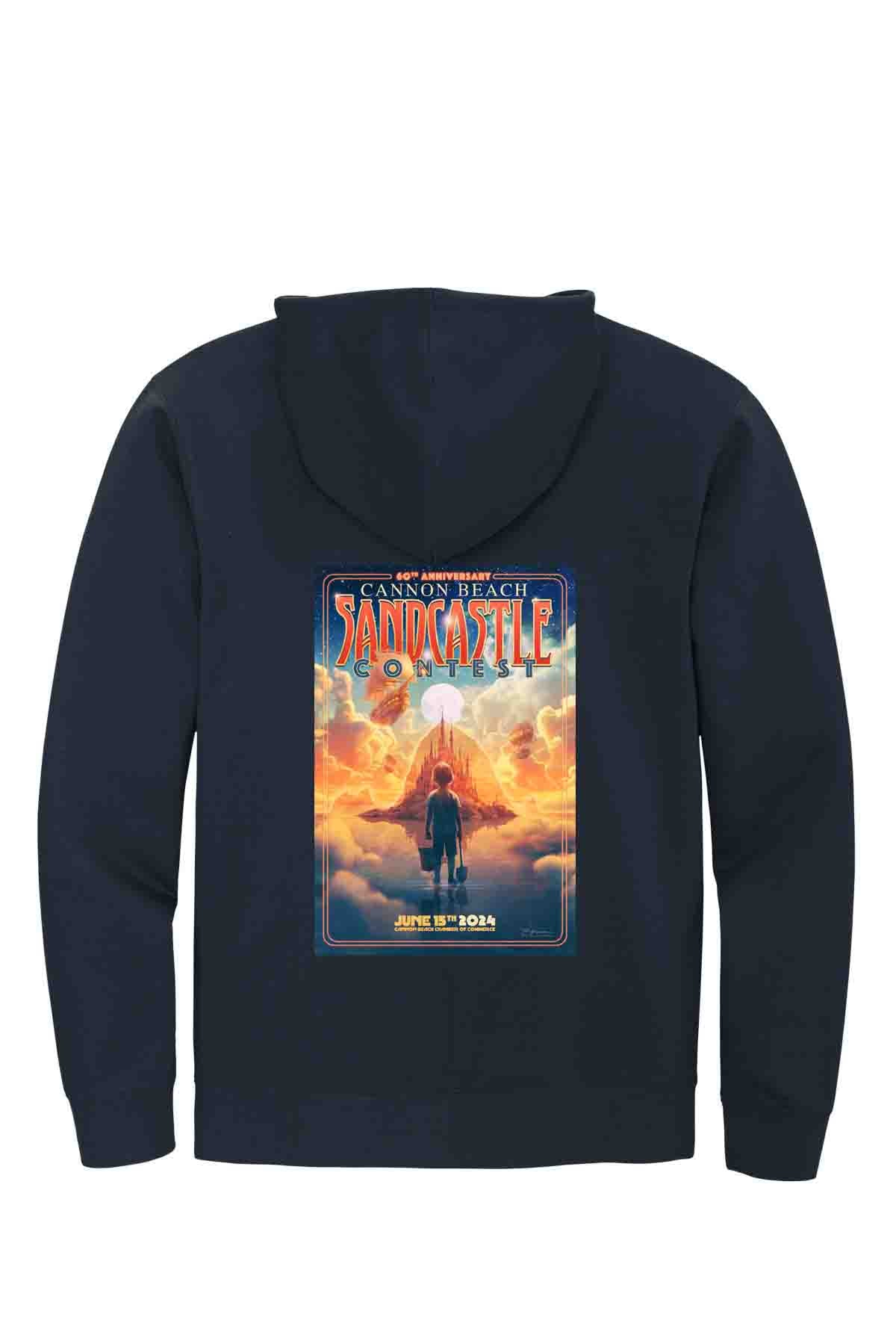 Sandcastle Contest Poster - Hooded Zip Sweatshirt