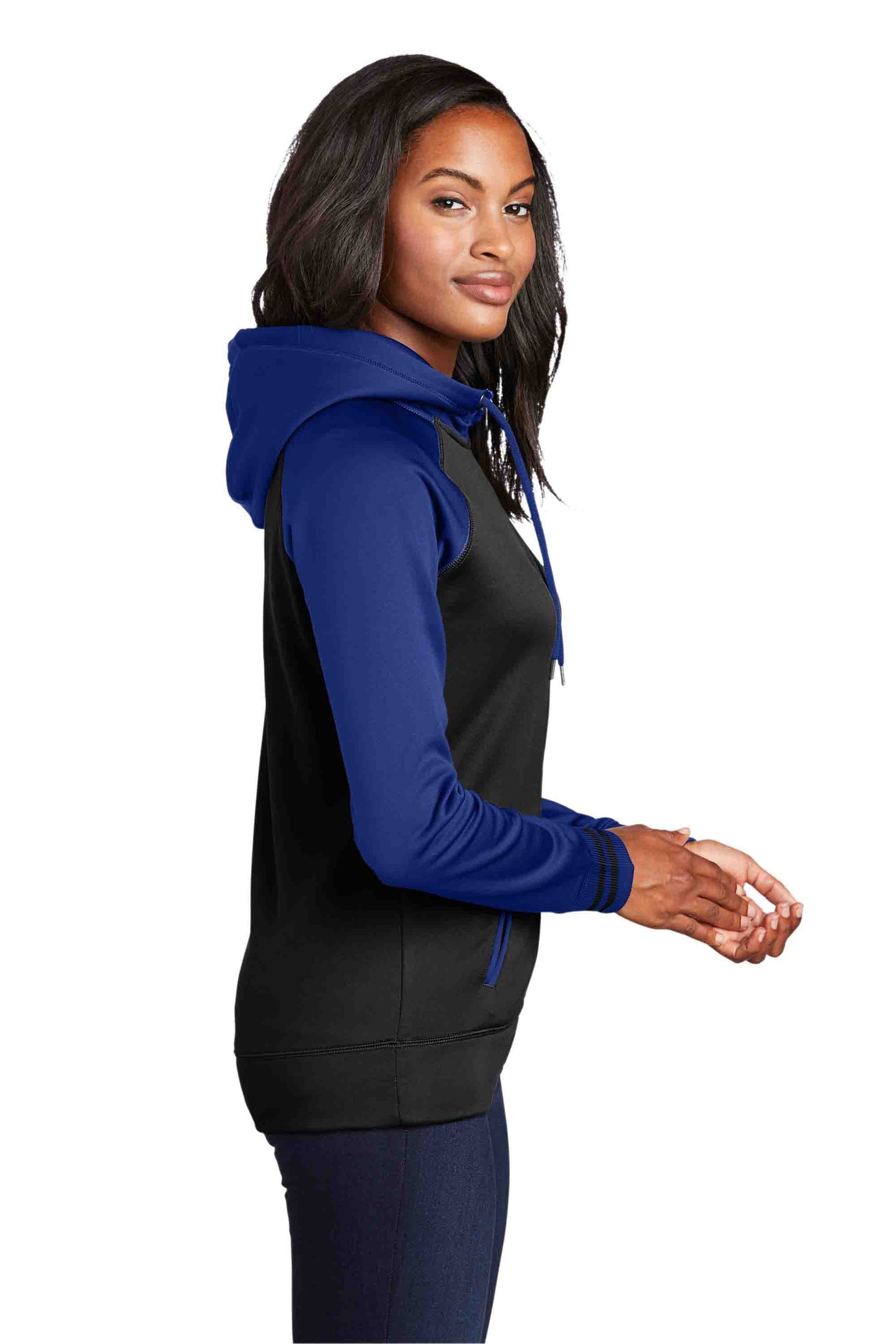 Ladies Varsity Performance Hooded Zip Sweatshirt