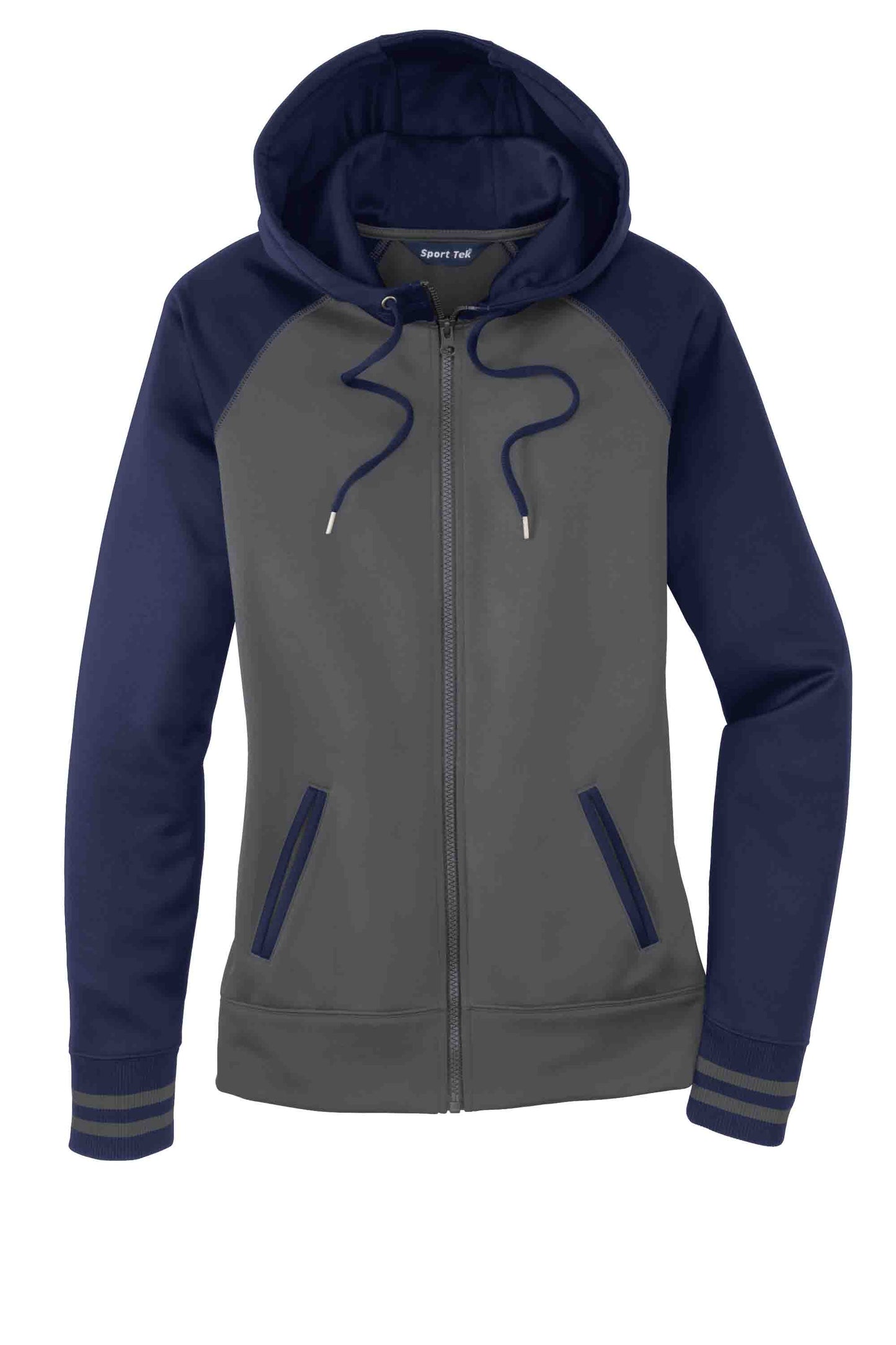 Ladies Varsity Performance Hooded Zip Sweatshirt