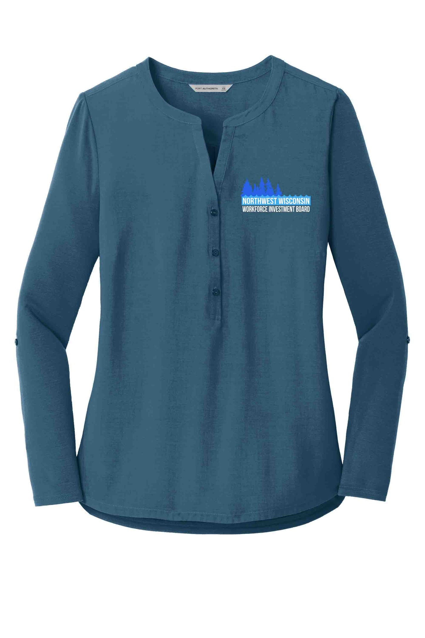 NWWIB-Ladies Long Sleeve Henley Shirt