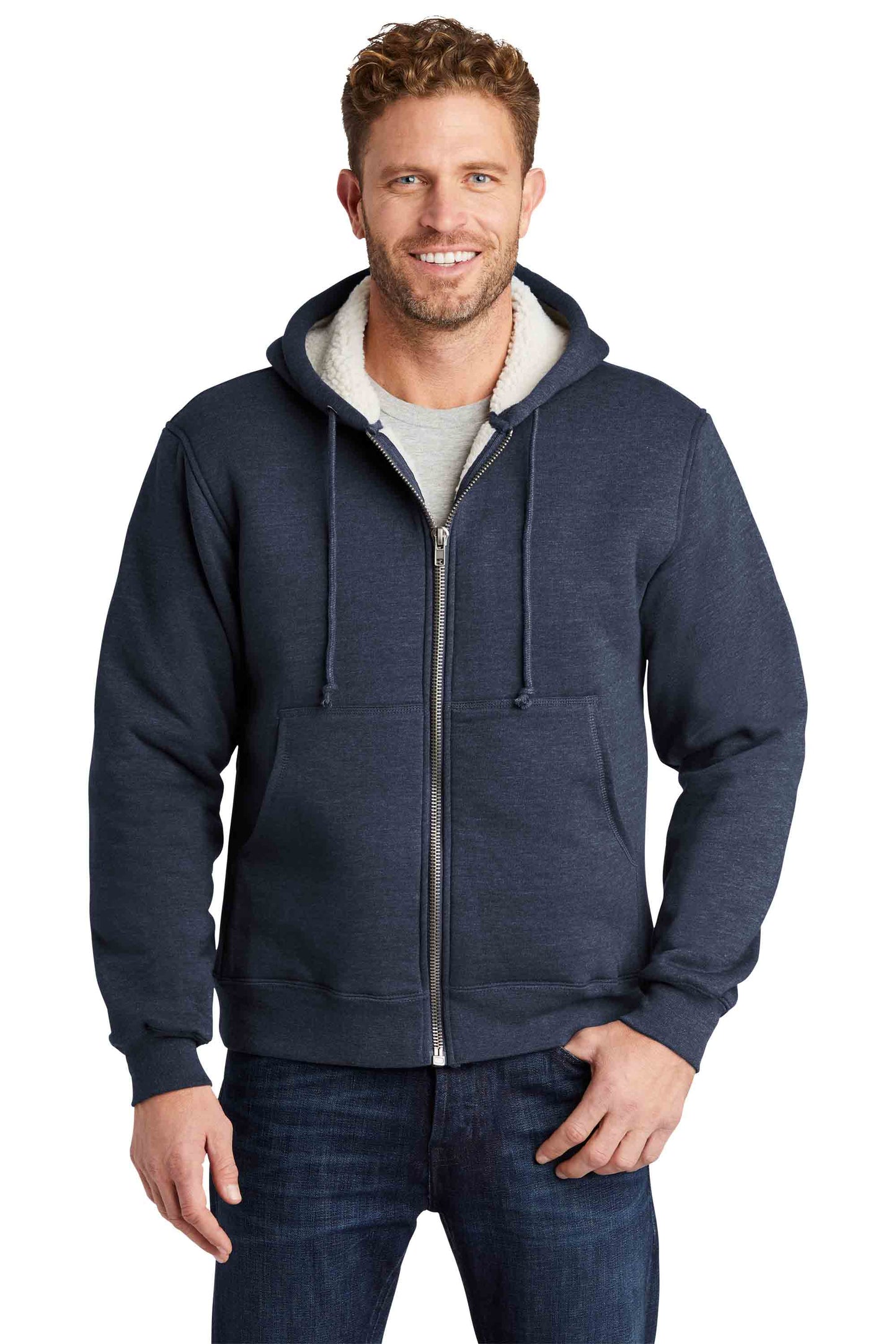 Heavyweight Sherpa-Lined Hooded Sweatshirt